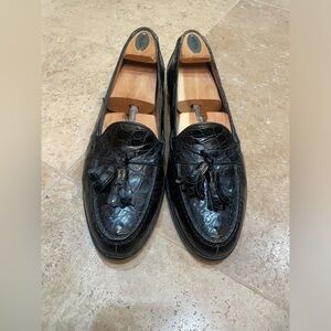 Polo Ralph Lauren Men’s black Crocodile Tassel Loafers